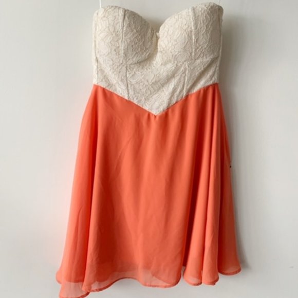 Strapless Lace Party Dress | Seductions Brand - Picture 1 of 3